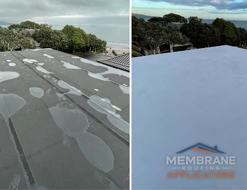 Garage flat roof replacement and butynol roof repairs in New Zealand