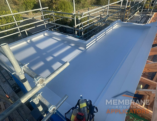 New flat roof installation